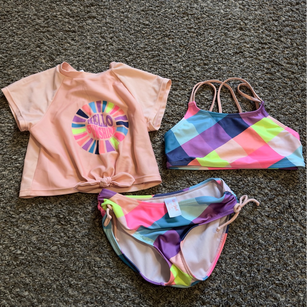 3 piece girls swim set
